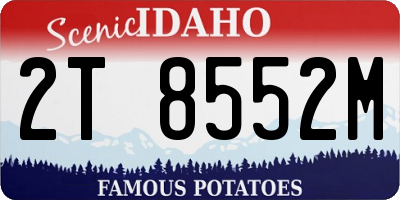 ID license plate 2T8552M