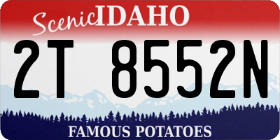 ID license plate 2T8552N