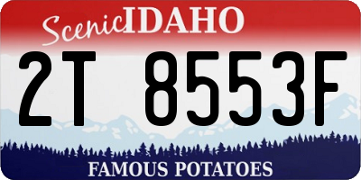 ID license plate 2T8553F