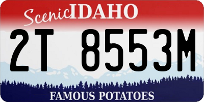 ID license plate 2T8553M