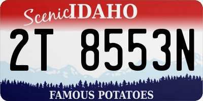 ID license plate 2T8553N