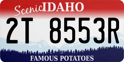 ID license plate 2T8553R