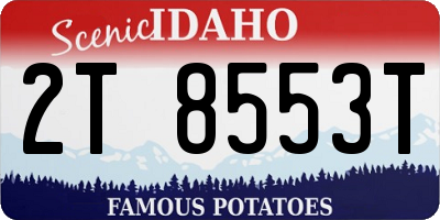 ID license plate 2T8553T