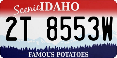ID license plate 2T8553W