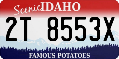 ID license plate 2T8553X