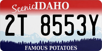 ID license plate 2T8553Y