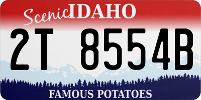 ID license plate 2T8554B