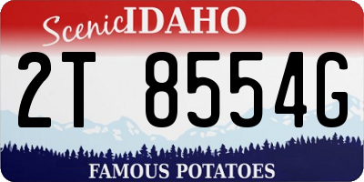 ID license plate 2T8554G