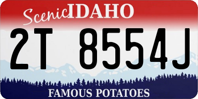 ID license plate 2T8554J