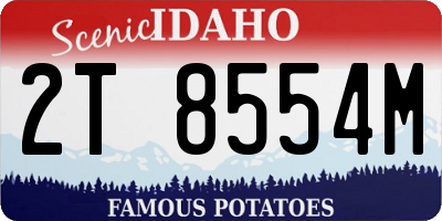 ID license plate 2T8554M