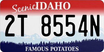 ID license plate 2T8554N