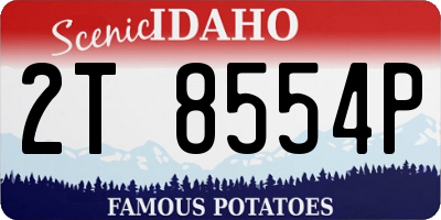 ID license plate 2T8554P