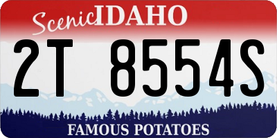 ID license plate 2T8554S