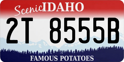 ID license plate 2T8555B