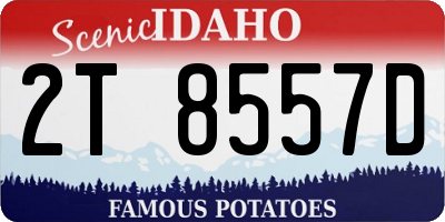 ID license plate 2T8557D