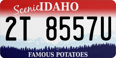ID license plate 2T8557U