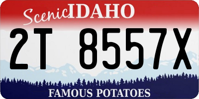 ID license plate 2T8557X