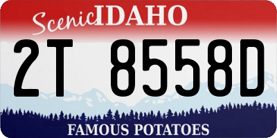 ID license plate 2T8558D