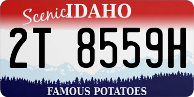 ID license plate 2T8559H