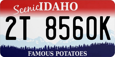 ID license plate 2T8560K