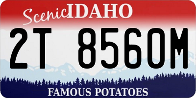 ID license plate 2T8560M