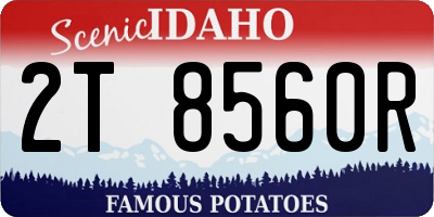 ID license plate 2T8560R
