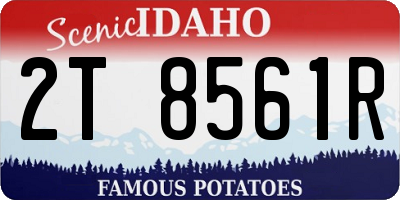 ID license plate 2T8561R