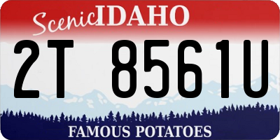 ID license plate 2T8561U