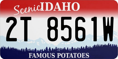 ID license plate 2T8561W