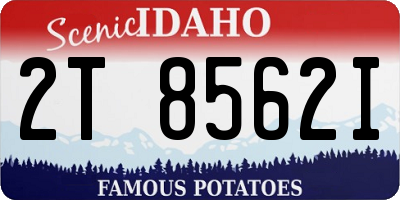 ID license plate 2T8562I