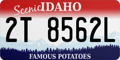 ID license plate 2T8562L