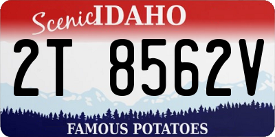 ID license plate 2T8562V