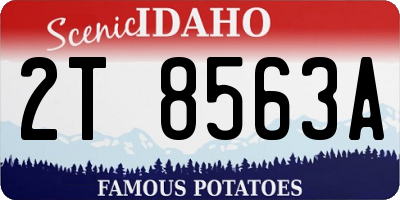 ID license plate 2T8563A
