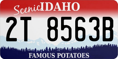ID license plate 2T8563B