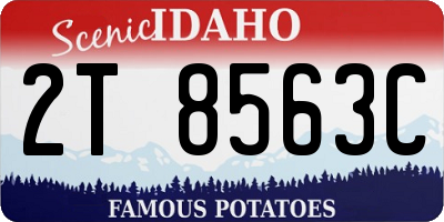 ID license plate 2T8563C