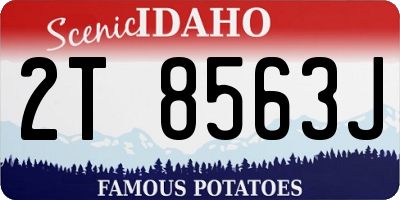 ID license plate 2T8563J