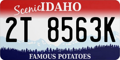 ID license plate 2T8563K