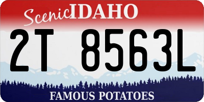 ID license plate 2T8563L
