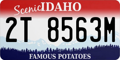 ID license plate 2T8563M