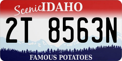 ID license plate 2T8563N