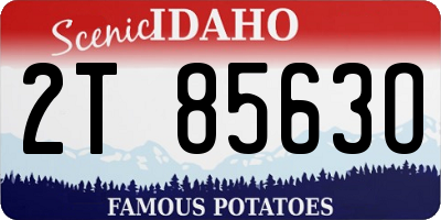 ID license plate 2T8563O