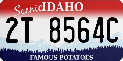 ID license plate 2T8564C