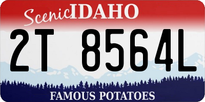 ID license plate 2T8564L