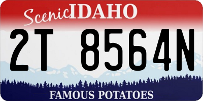 ID license plate 2T8564N