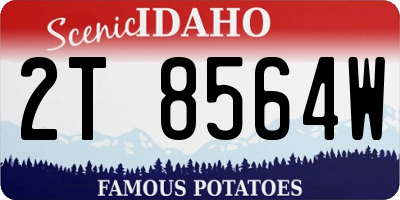 ID license plate 2T8564W