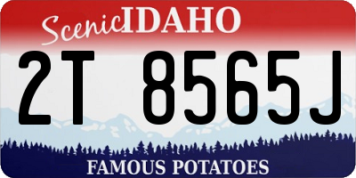 ID license plate 2T8565J