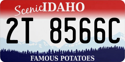 ID license plate 2T8566C