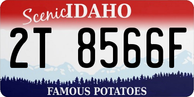 ID license plate 2T8566F