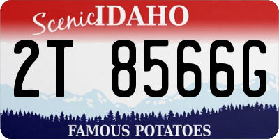 ID license plate 2T8566G