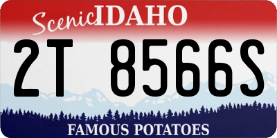 ID license plate 2T8566S
